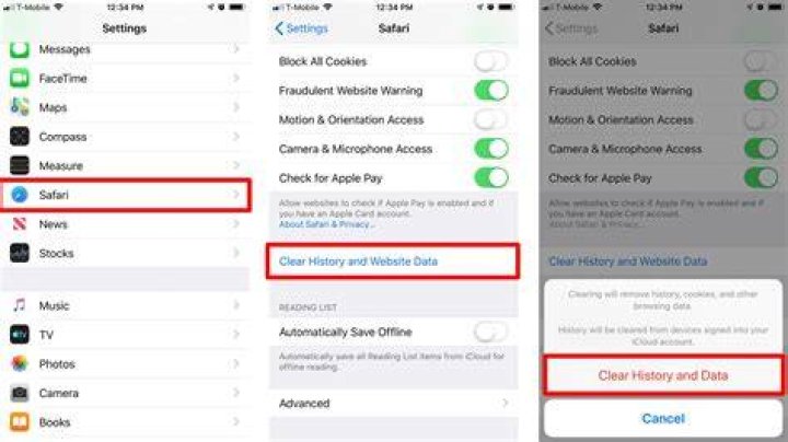How do I clear Cookies from my Iphone app?