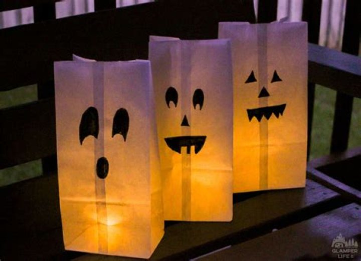 How do you make a luminary paper bag for Halloween?