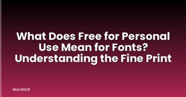 What is free for personal use mean?