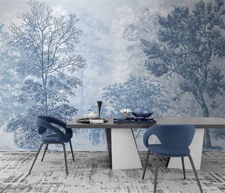 Why are trees painted blue?